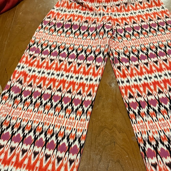 Boston Proper Red and Purple Patterned Pants - Picture 3 of 14